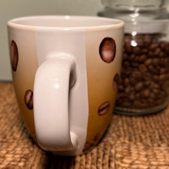 Retro TODAYS HOME Diner Style Stoneware Coffee Cup Mug ~ Whole Coffee Beans - Picture 2 of 5